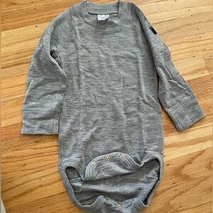 Polarn O. Pyret Heather Gray Baby Bodysuit 6-12 m brand new